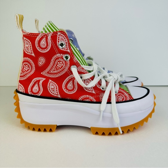 Converse Run Star Hike Platform Hi Floral & Paisley Shoes A03296C Women’s Sz 5.5 - Picture 3 of 10